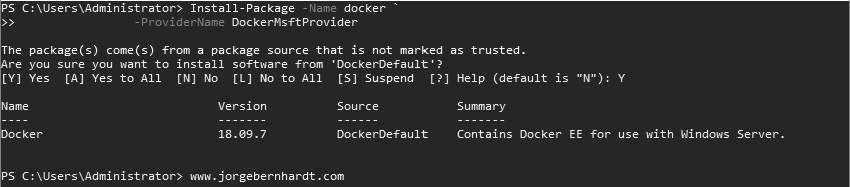 Docker Windows Server