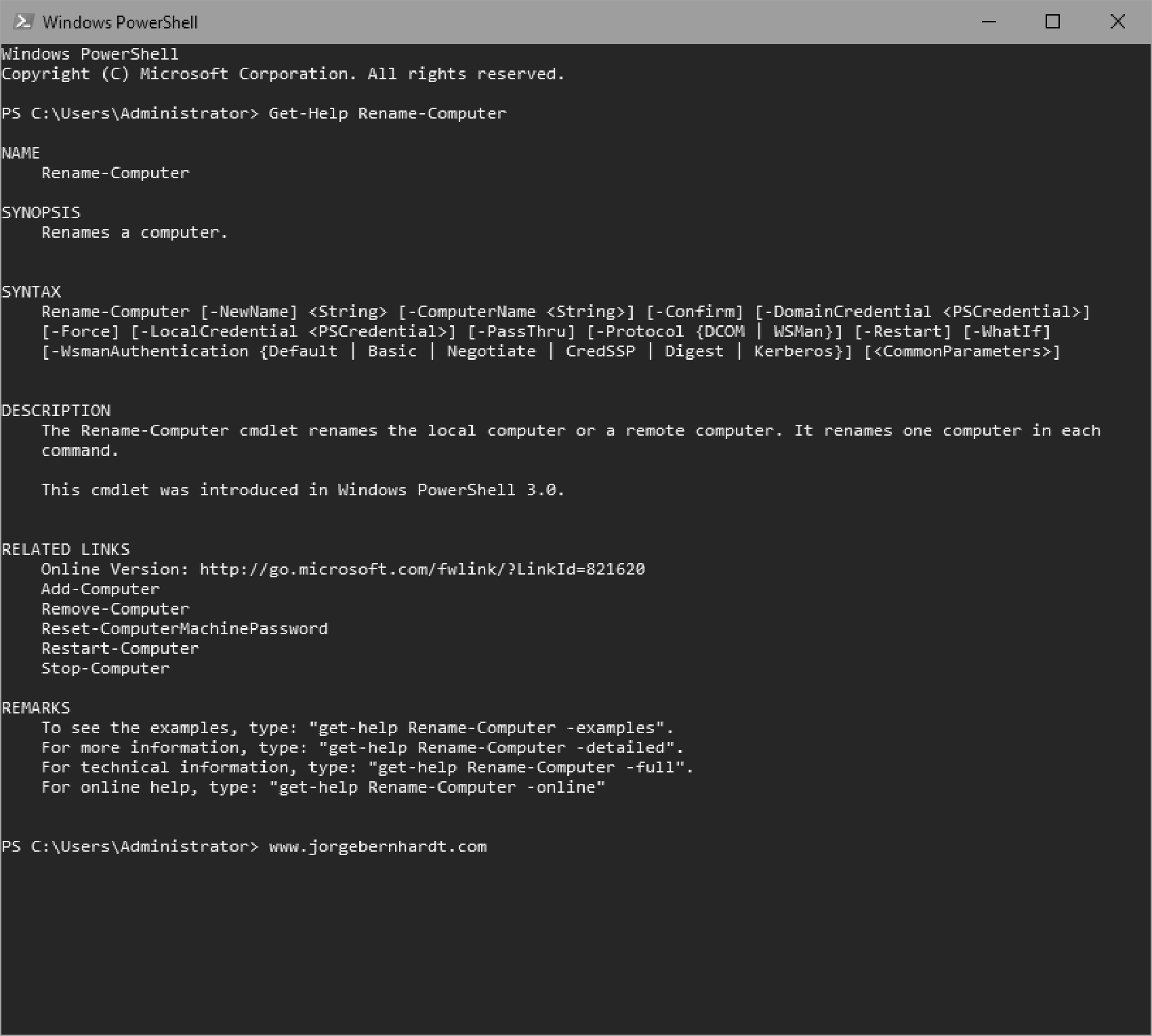 How to rename a computer with powershell jorge bernhardt